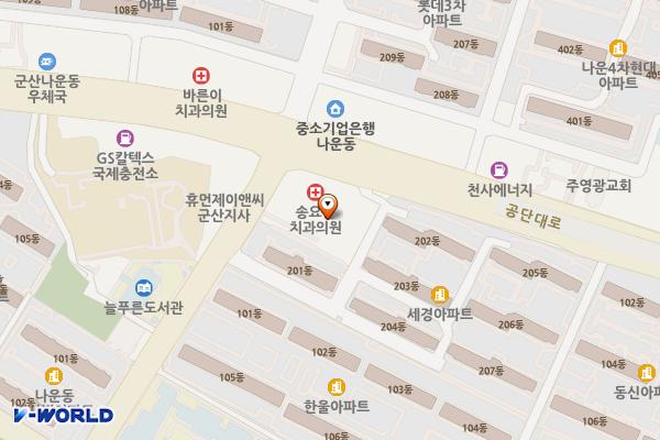 (주)이마트에브리데이 나운동점 위치 지도 — 전북특별자치도 군산시 하나운로 32