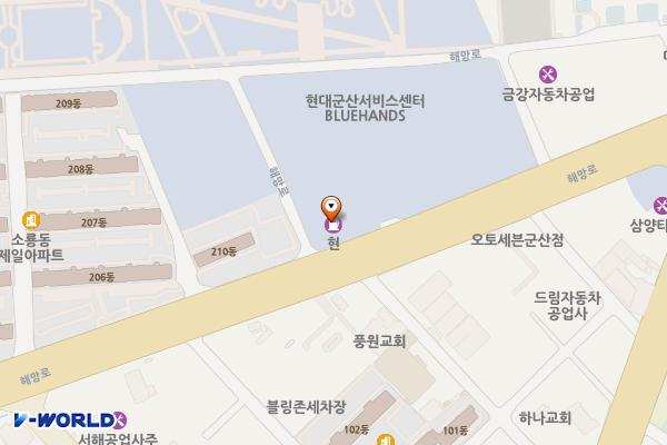 사랑을 담는 위치 지도 — 전북특별자치도 군산시  해망로 580