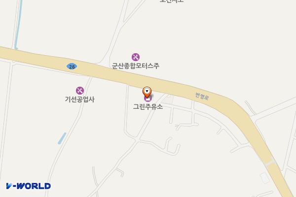 그린주유소 위치 지도 — 전북특별자치도 군산시 개정면 번영로 692