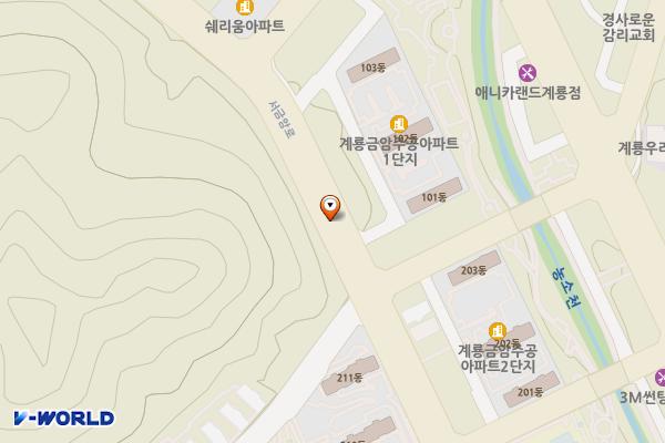서금암로 노상주차장 위치 지도 — 충청남도 계룡시 금암동 479