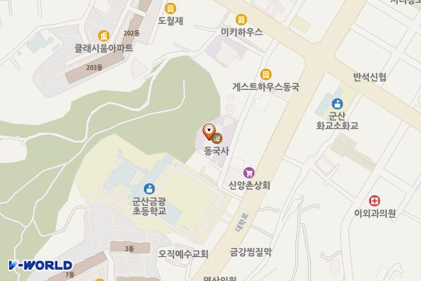 동국사 위치 지도 — 전북특별자치도 군산시 동국사로 16 동국사