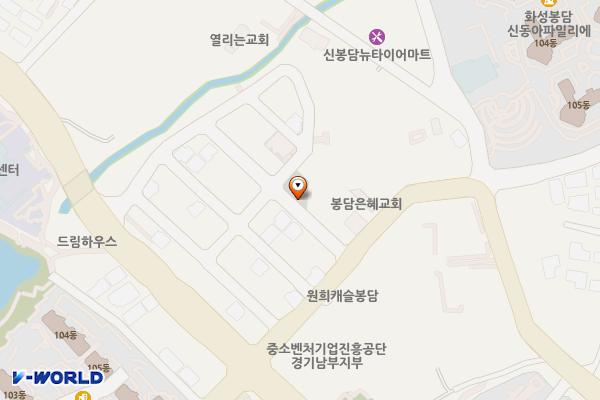 봉담동화 위치 지도 — 경기도 화성시 효행구 봉담읍 동화리557-1