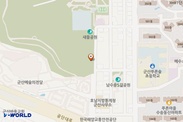 예술의전당 주차장 위치 지도 — 전북특별자치도 군산시 지곡동 273-1