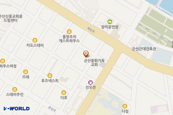 도시재생지원센터 화장실 위치 지도 — 전북특별자치도 군산시 구영7길 129