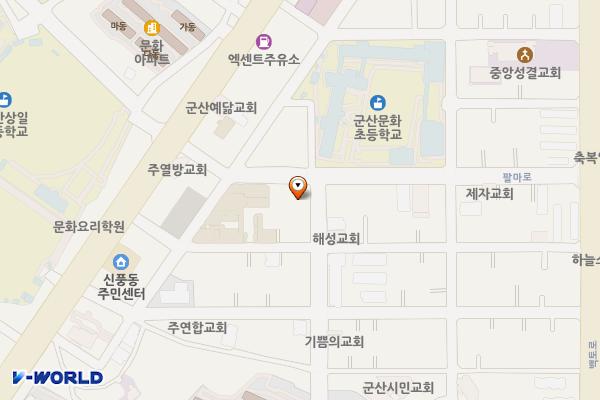 문화동우체국 1층 화장실 위치 지도 — 전북특별자치도 군산시 문화동 917-3 팔마로 14