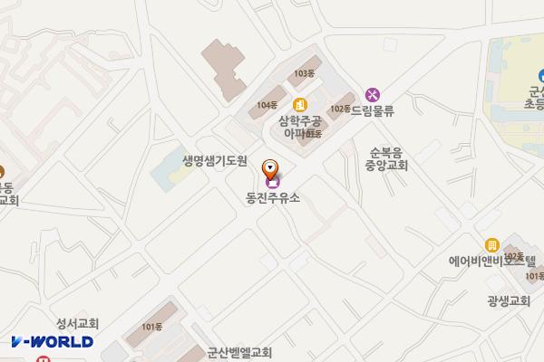 동진주유소 위치 지도 — 전북특별자치도 군산시 미원로 57