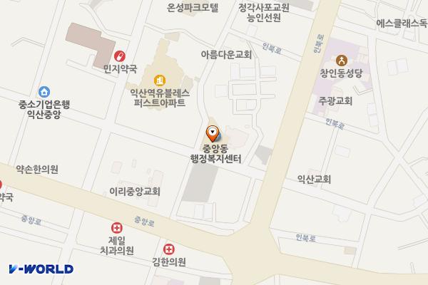 중앙동주민센터 위치 지도 — 전북특별자치도 익산시 창인동1가 221-1번지