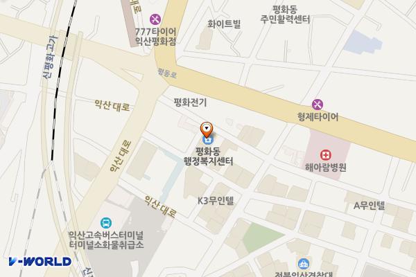 평화동 행정복지센터 위치 지도 — 전북특별자치도 익산시 익산대로4길 12