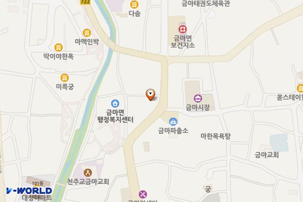 금마우체국 위치 지도 — 전북특별자치도 익산시 금마면 금마길 55