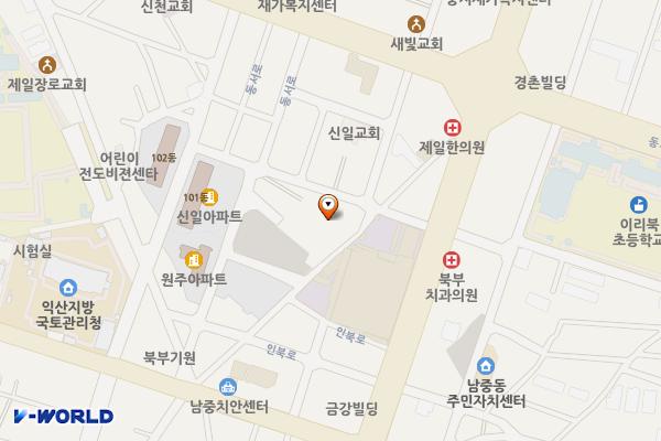 북부시장공중화장실 위치 지도 — 전북특별자치도 익산시 남중동 14-10번지