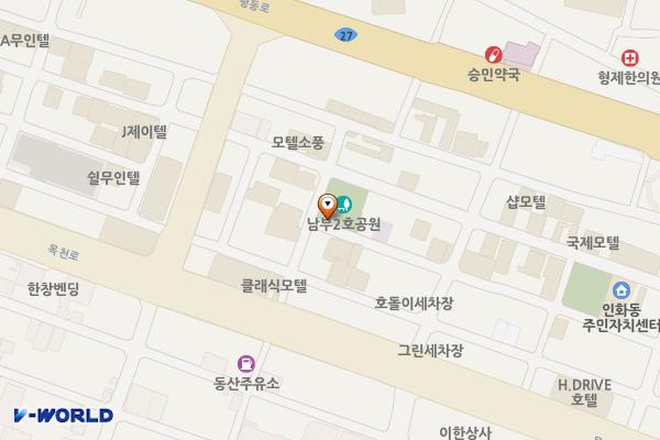 남부어린이공원 화장실 위치 지도 — 전북특별자치도 익산시 목천로7길 1