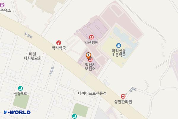 익산시보건소 위치 지도 — 전북특별자치도 익산시 무왕로 975