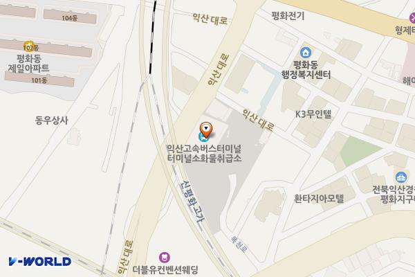 시외버스터미널 위치 지도 — 전북특별자치도 익산시 익산대로 52