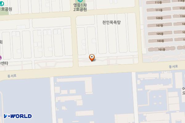 1공단녹지시설 화장실 2 위치 지도 — 전북특별자치도 익산시 어양동 604