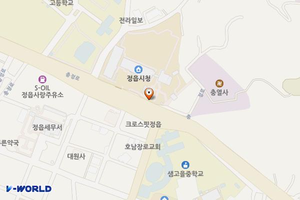전북특별자치도 정읍시청 위치 지도 — 전북특별자치도 정읍시 충정로 234  (수성동,440-1)
