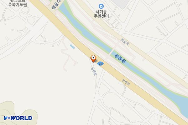 죽림폭포 공원 위치 지도 — 전북특별자치도 정읍시 천변로 184-5
