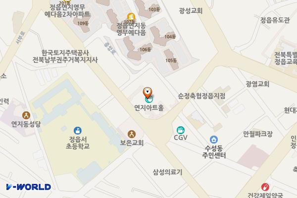청소년문화의집&시민정보화교육 위치 지도 — 전북특별자치도 정읍시 중앙로 73  (연지동,39-6)