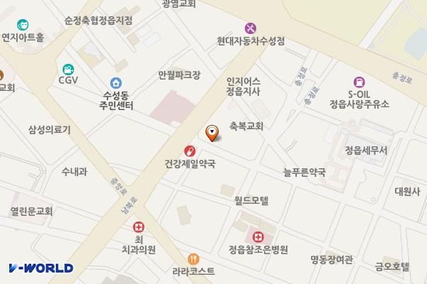 중앙치안센터 위치 지도 — 전북특별자치도 정읍시 중앙1길 53  (수성동,604-3)