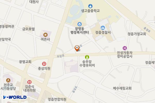 수성119안전센터 위치 지도 — 전북특별자치도 정읍시 우암로 47-8  (수성동,663-1   664-1)