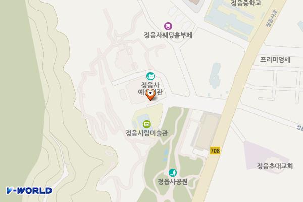 정읍사예술회관(실외) 위치 지도 — 전북특별자치도 정읍시 시기4길 13  (시기동,87-2)