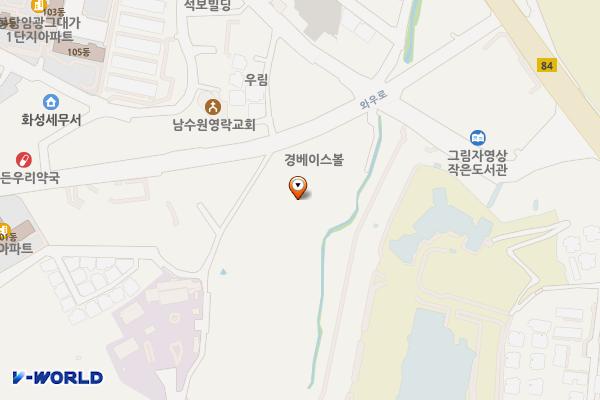 와우리 위치 지도 — 경기도 화성시 효행구 봉담읍 와우리 40-4번지