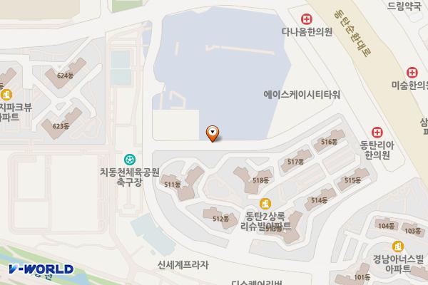 영천동(중심상가) 위치 지도 — 경기도 화성시 동탄구 영천동 732