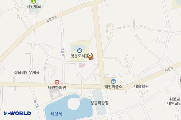 태인종합복지회관 위치 지도 — 전북특별자치도 정읍시 태인면 수학정석길 9