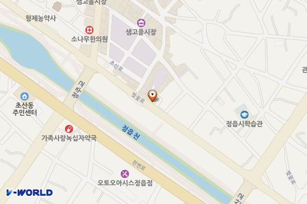 샘고을시장 옹기전주차장 위치 지도 — 전북특별자치도 정읍시 벚꽃로 394