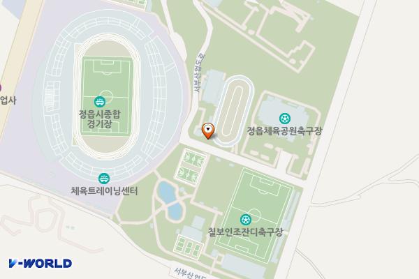국민체육센터 론볼장 앞 위치 지도 — 전북특별자치도 정읍시 상평동 276-3