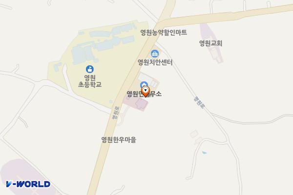 영원면사무소 위치 지도 — 전북특별자치도 정읍시 영원면 영원로 1080-1