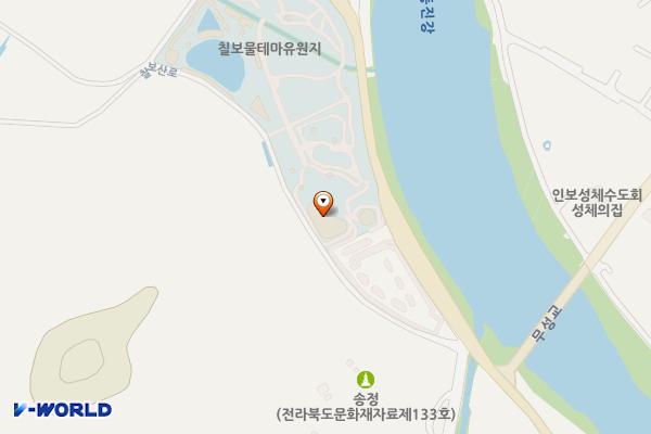 칠보물테마유원지 위치 지도 — 전북특별자치도 정읍시 칠보면 칠보산로 1555