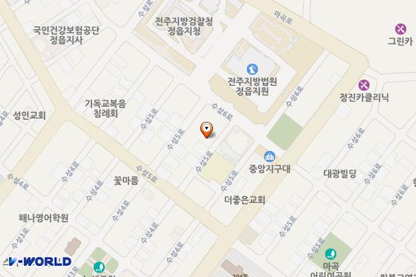 전북특별자치도 정읍시장애인체육관 위치 지도 — 전북특별자치도 정읍시 수성5로 41-9  (수성동,1013-7/8)