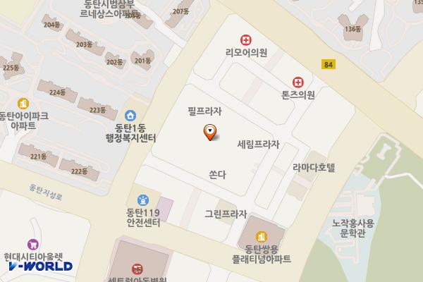 한빛(북광장지하) 위치 지도 — 경기도 화성시 동탄구 동탄중심상가2길 21