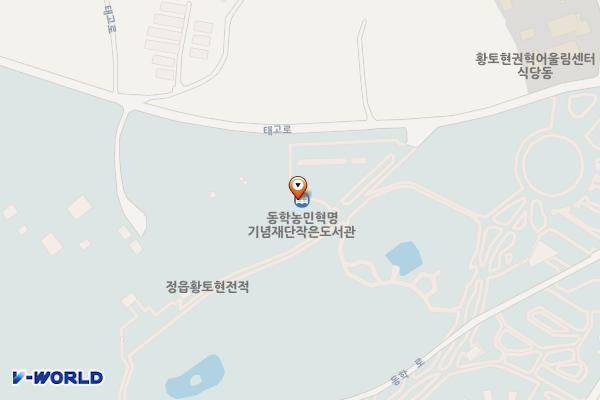 전북동학기념관(전시관) 위치 지도 — 전북특별자치도 정읍시 덕천면 동학로 742