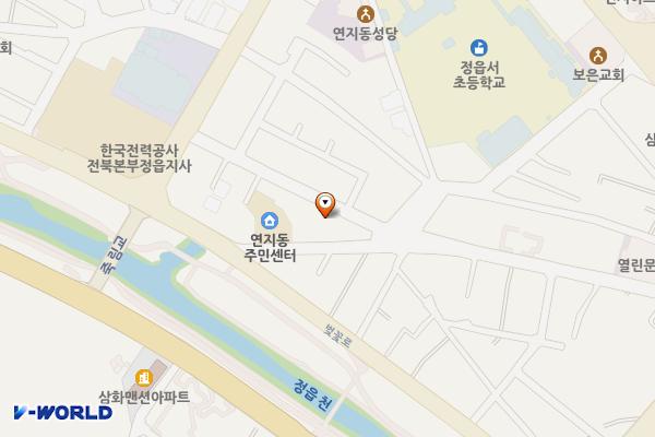 전북특별자치도 정읍시여성문화관 위치 지도 — 전북특별자치도 정읍시 조곡천1길 7  (연지동,252-54)