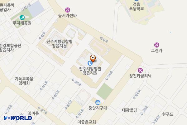 전주지방법원(정읍지원) 위치 지도 — 전북특별자치도 정읍시 수성동990-5