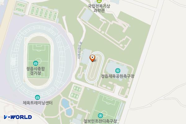 정읍생활체육센터(론볼장) 위치 지도 — 전북특별자치도 정읍시 상평동277-3