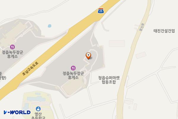 정읍휴게소(상) 위치 지도 — 전북특별자치도 정읍시 북면 하북1길 227-23