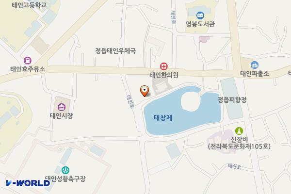 태인 터미널 위치 지도 — 전북특별자치도 정읍시 태인면 태인로 18-23