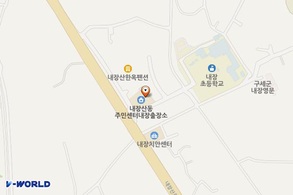 내장상동주민센터(내장출장소 외부) 위치 지도 — 전북특별자치도 정읍시 대석1길 13-16, 내장상동주민센터 (금붕동)