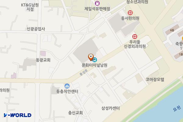 남원공용터미널 위치 지도 — 전북특별자치도 남원시 용성로 109