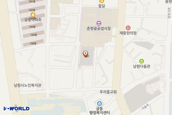 공설시장 대형주차장 위치 지도 — 전북특별자치도 남원시 금하정2길 89-31 (금동)