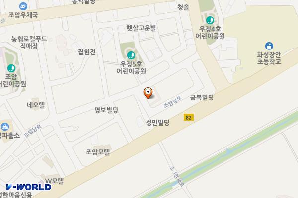 조암택지지구 위치 지도 — 경기도 화성시 만세구 우정읍 조암남로 58-1