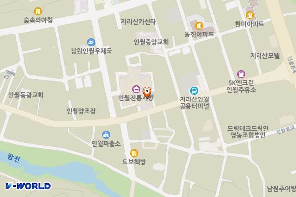 인월시장 야외 위치 지도 — 전북특별자치도 남원시 인월면 인월로 65-3, 인월재래시장