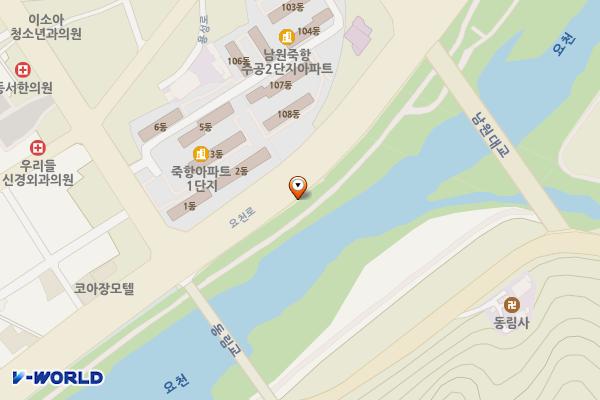 요천천변 위치 지도 — 전북특별자치도 남원시 요천로 1586 (죽항동)