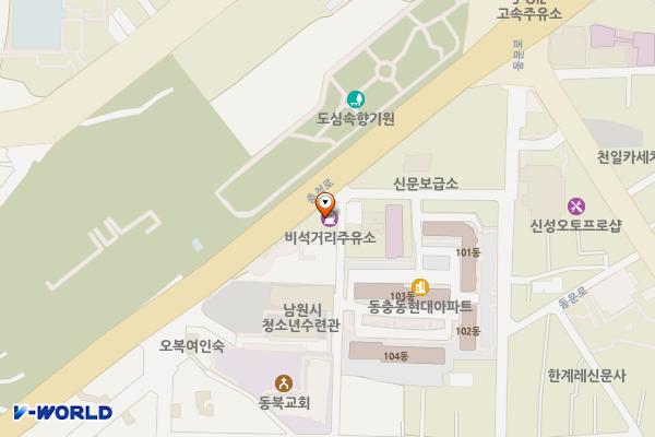 비석거리주유소 위치 지도 — 전북특별자치도 남원시 충정로 84 (동충동)