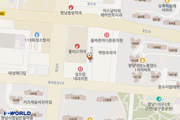 행정리 위치 지도 — 경기도 화성시 만세구 향남읍 행정리578