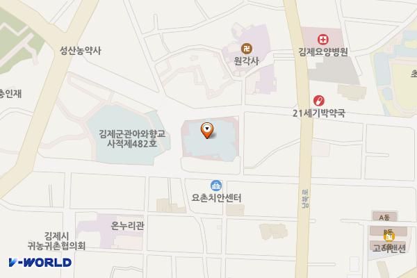 김제시 보건소 위치 지도 — 전북특별자치도 김제시 성산길 138 (요촌동, 보건소)
