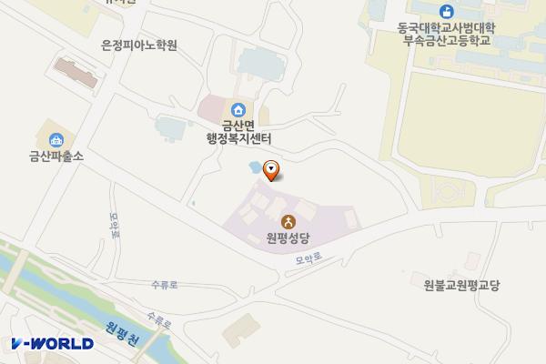 금산청소년문화의집 위치 지도 — 전북특별자치도 김제시 금산면 원평8길 36 (쌍용리)