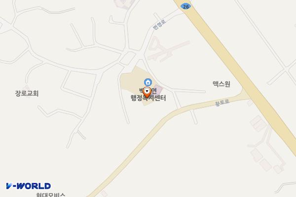 백구면사무소 위치 지도 — 전북특별자치도 김제시 백구면 황토로 1267-21 (반월리, 백구면사무소)
